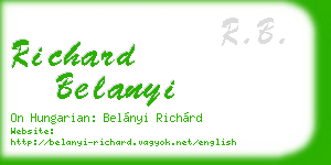 richard belanyi business card